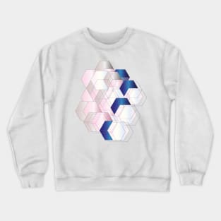 Translucent cubes and polygons Crewneck Sweatshirt